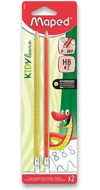 MAPED Grafitová tužka Kidy Learn Grip - sada 2ks / tvrdost HB (853600)