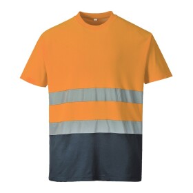 Portwest tričko S173 krátký rukáv reflexní oranžová navy S
