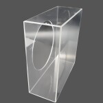 Akrylový stojan na dorty průhledný, čtvercový-20x20x10cm