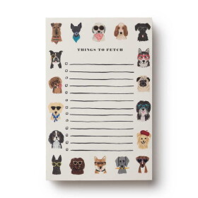 Rifle Paper Co. Poznámkový blok Dog Days, bílá barva, papír