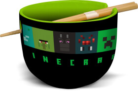 Minecraft ramen miska hůlky,