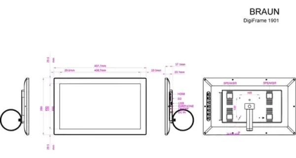 Braun DigiFrame 1901 47 cm (18,5") / Fotorámeček / 18,5" (21250)