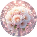 Obrázek Jedlý papír na dort Kytice růží bílá