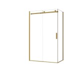 HOPA - Pevná boční stěna PANEL BELVER GOLD NEW - Barva rámu - Zlatá, Pevná stěna - 80 Směr zavírání - Univerzální Levé / Pravé, Výplň - Čiré bezpečnostní sklo - 8 mm BCBELV80PSBGCN