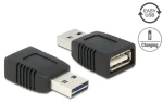 Delock EASY-USB 2.0-A samec USB 2.0-A samice / Adaptér / pouze nabíjení (65965)