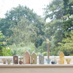 Räder Svícen domeček Blue, modrá barva, keramika