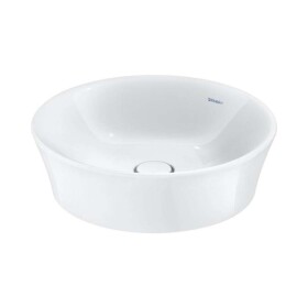 DURAVIT - White Tulip Nábytkové umyvadlo, průměr 50 cm, bez otvoru pro baterii, s WonderGliss, bílá 23655000701