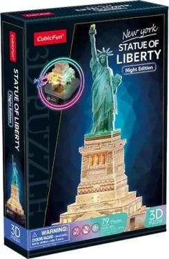 CubicFun Svítící 3D puzzle Noční edice: Socha Svobody