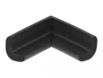 Delock Rohový chránič hran černý 56x56x22 mm / Ochranný roh / Samolepicí / PVC (18397)