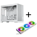 PHANTEKS XT M3 bílá / PC skříň / Micro-ATX / + 3× ventilátor D30 PWM D-RGB 120 mm (GABU-678)
