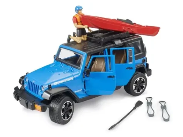 Bruder Jeep Wrangler Rubicon s kajakem a figurkou