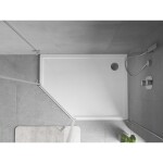MEXEN - Flow pětiboká sprchová vanička slim pravá 100 x 90, bílá lesk 46P109010R
