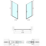 POLYSAN - ZOOM sprchové dveře 900, čiré sklo ZL1290