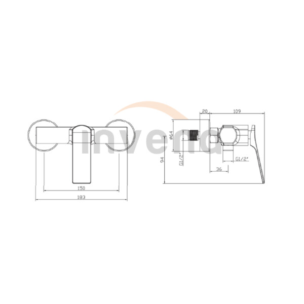 INVENA - Sprchová baterie NERI chrom BN-01-001-L