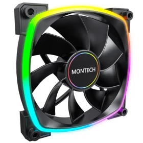 Montech RX140 PWM ARGB Reverse černá / 140mm / 27.9 dB @ 1600 RPM / 90.5 CFM / 4-Pin PWM + 3-Pin (RX140B)