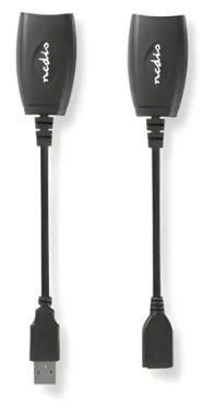 Nedis aktivní USB adaptér USB-A/RJ45 / Adaptér / USB 1.1 / 12 Mbps / 0,2 m (CCGB60EXTBK500)