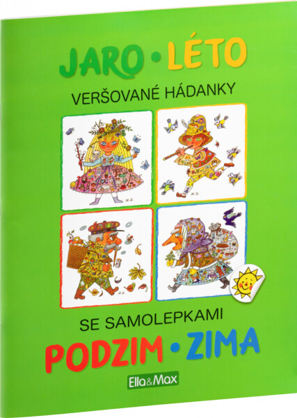 Jaro, Léto, Podzim, Zima Kniha samolepek hádanek