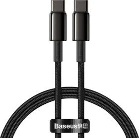 Baseus CATWJ-01 Kabel USB-C (M) - USB-C (M) 1 m černá / 100W (CATWJ-01)