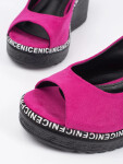 Dámské sandály na klínku FL1628 Fuchsie - GOODIN fuchsie 39