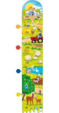 GOKI Dřevěný růstový metr Farma / od 0 let (60666)
