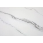 Stůl konferenční, deska slinutá keramika 120x60, bílý mramor, nohy šedý kov