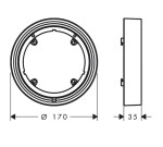 AXOR - ShowerSelect ID Prodloužení 17x17 cm, matná černá 13646670