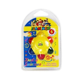 Flamingo Flamingo, 334701, olejový pastel/voskovka hvězda pro nejmenší děti, 6 barev