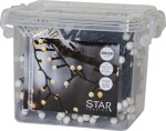 STAR TRADING Venkovní světelný LED řetěz Berry Mini Warm White 6 m, černá barva, plast