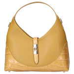 Luxusní dámská kožená kabelka do ruky Elizaveta, žlutá