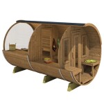 Sudová sauna DELUXE 400 BOROVICE THERMO, prosklená, rozložená CFSEO35L