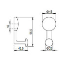 Tulip Nábytkový věšák Gant XL nikl broušený, 1 ks (483285)