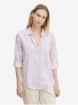 Bílo-světle fialová dámská pruhovaná košile Tom Tailor Dámské