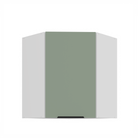 Horní rohová skříňka Aria 60x60 GN-72 1F (45°) Barva korpusu: Bílá, Barva dvířek: SA - Aquamarine AFM