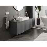 MEXEN/S - Orio koupelnová skříňka pod umyvadlo 120 cm s deskou, 1 šuplík, grafit mat 91A10-12047-1-BFC66