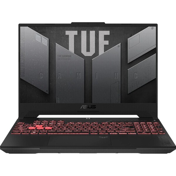 ASUS TUF Gaming A15 šedá / 15.6" 2560x1440 / AMD R9-8945H 4.0GHz / 16GB / 1TB SSD / NV RTX4070 8GB / BezOS (FA507UI-HQ079)