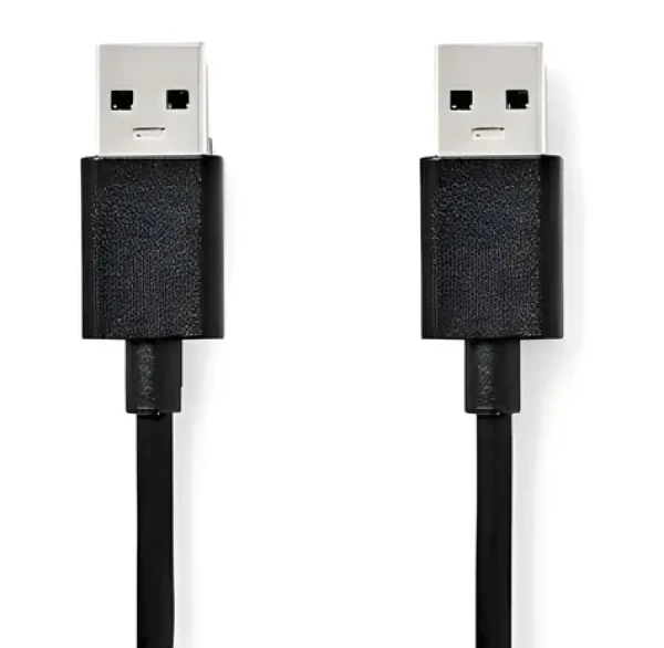 Nedis USB-A - USB-A 3.2 Gen1 1m černá / USB kabel / 5 Gbps (CCGB61000BK10)