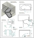 Inoxa výsuvný karusel Combis 2 :: pravý; titan/antracit; 450 (H21_3112_57)