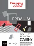 Happy Color Premium černý papír blok A4 220 g 10 listů