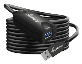 MediaRange MRCS242 černá / Aktivní prodlužovací kabel USB 3.0 / USB-A / 5 m (MRCS242)