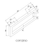 CERANO - Podpěrná konzole pod desku - nerez - chrom - 3x18,5x39,5 CER-8050BD7631
