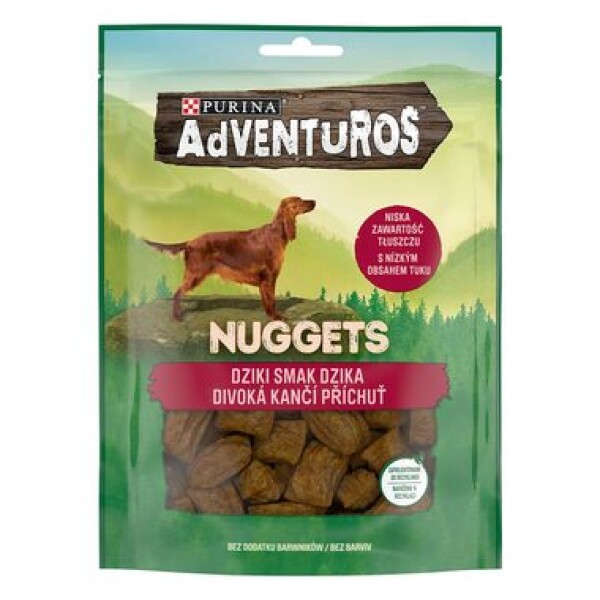 Purina Adventuros snack dog - nugetky s kančí přích. 90 g