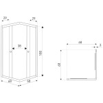 KERRA - Sprchový kout Olga SQ 70x70 (bez vaničky) 5907548118936