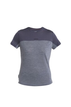 Dámské merino triko krátký rukáv ICEBREAKER Wmns 125 Cool-Lite Sphere III SS Tee Colour Block, Graphite Heather/Graphite/Cb velikost: M