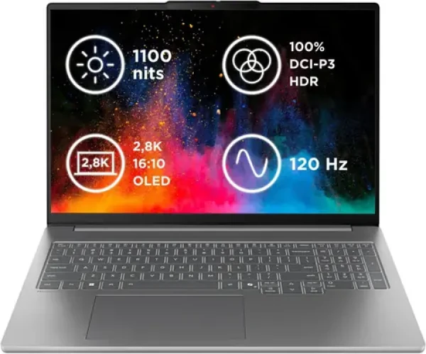 Lenovo IdeaPad Pro 5 16AKP10 šedá / 16" 2.8K / AMD Ryzen AI 7 350 / 32GB / 1TB SSD / RTX 5050 8GB / Bez OS (83JN001ECK)