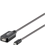 Delock USB 2.0 prodlužovací kabel plochý zahnutý [1x USB 2.0 zástrčka A - 1x USB 2.0 zásuvka A] 1.00 m černá oboustranně zapoji