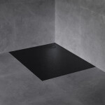 OMNIRES - STONE obdélníková sprchová vanička s kamennou strukturou, 90 x 120 cm černá mat /BLM/ STONE90/120BL