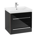 VILLEROY & BOCH - Avento Umyvadlová skříňka, 58x51x45 cm, 2 zásuvky, Crystal Black A88900B3