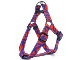 Rais III fialovo-červený postroj pro psa Typ: Postroj 3, Velikost: Obvod hrudníku 31 - 48 cm