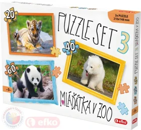 EFKO Puzzle 3v1 Mláďátka v ZOO