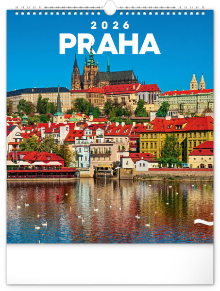 Nástěnný kalendář 2026 NOTIQUE - Praha, 30 x 34 cm